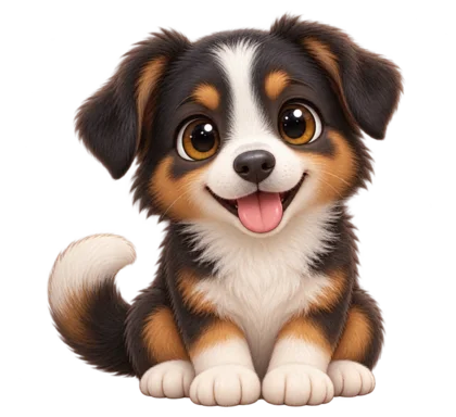 Tricolour puppy